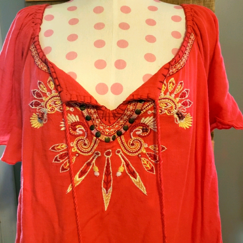 Burnt Orange Bohemian top